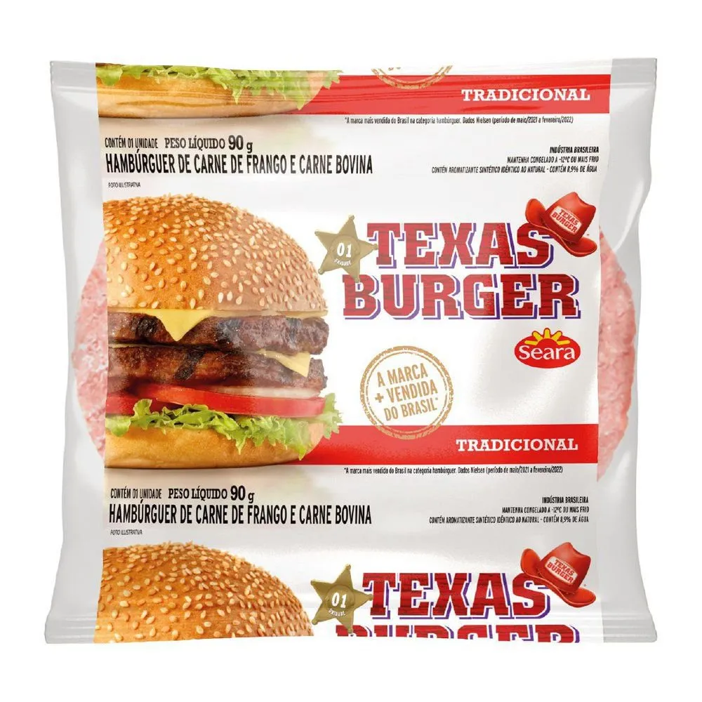 HAMBURGUER 90G TEXAS BURGER