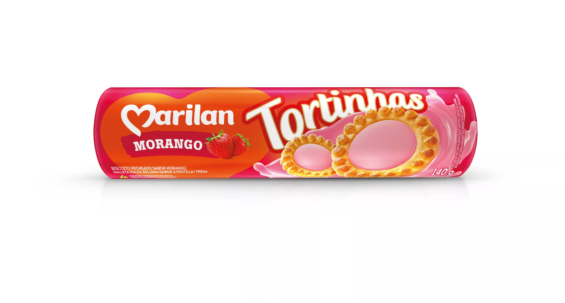 BISC MARILAN TORTINHAS 140G MORANGO