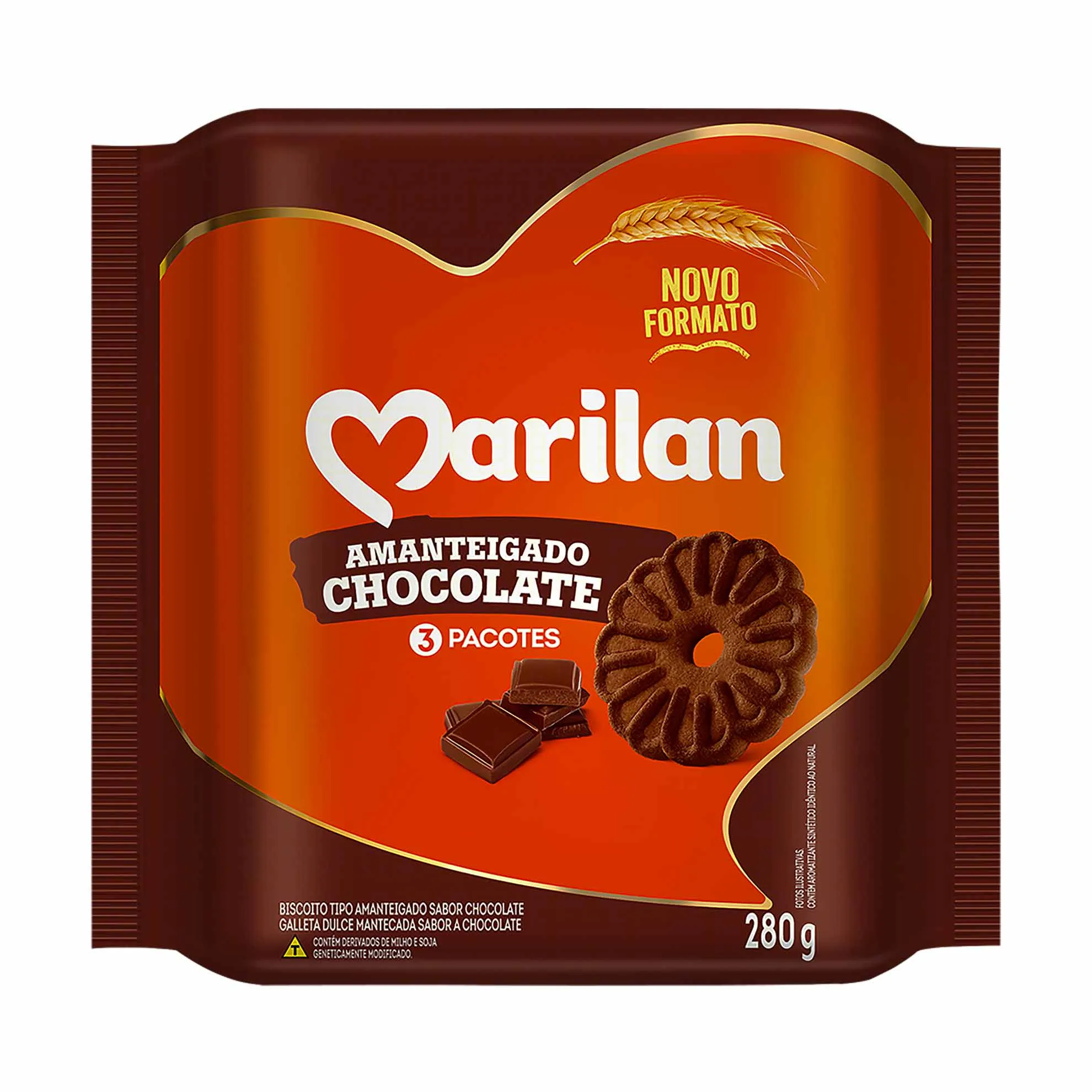 BISC MARILAN AMANTEIGADO 280G CHOCOLATE