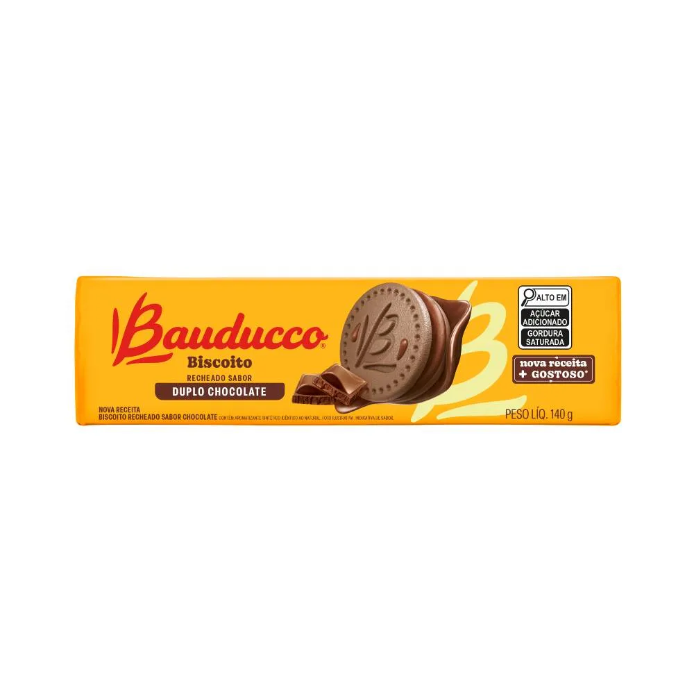 BISC RECH BAUDUCCO 140G DUPLO CHOCO