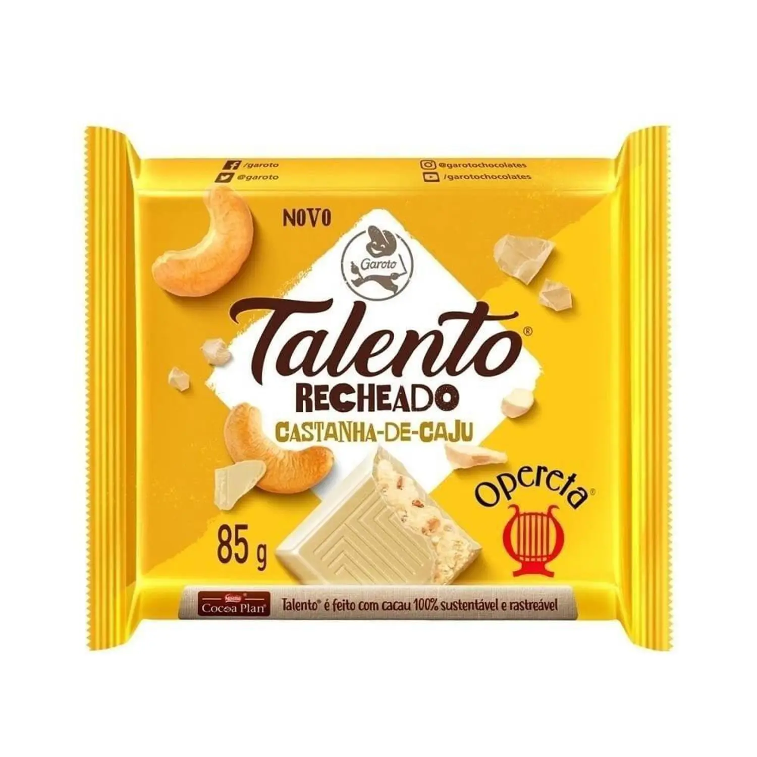 CHOCOLATE TALENTO 85G OPERETA CASTANHA CAJU