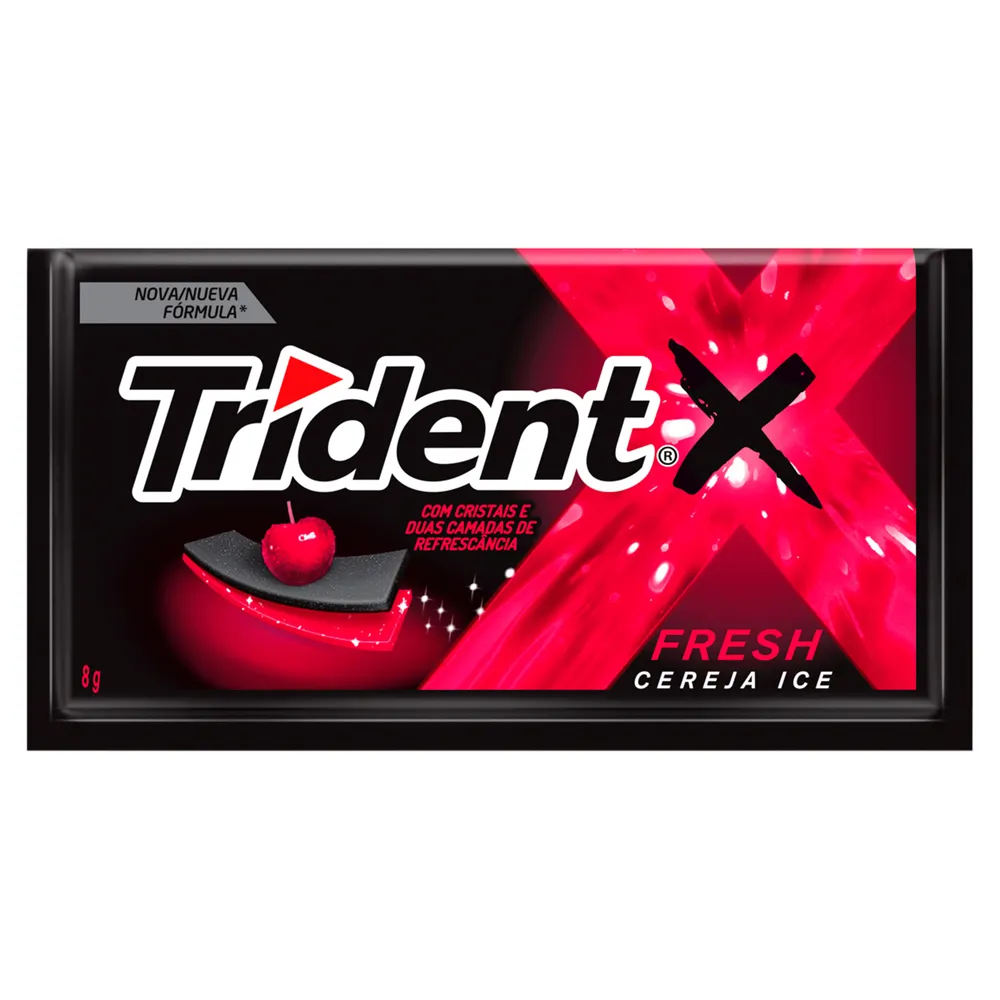 CHICLE TRIDENT 8G FRESH CEREJA ICE