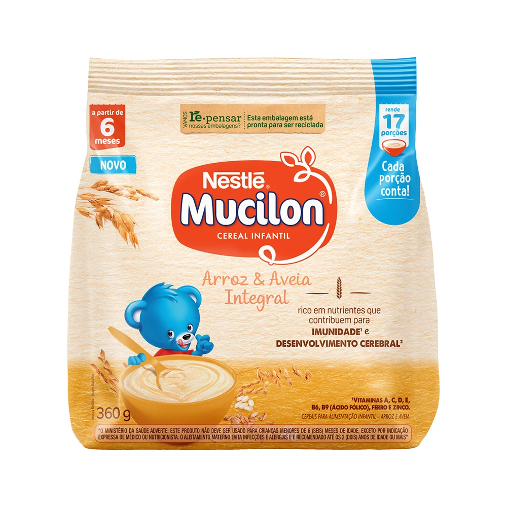 MUCILON NESTLE CEREAL ARROZ E AVEIA SC 360G