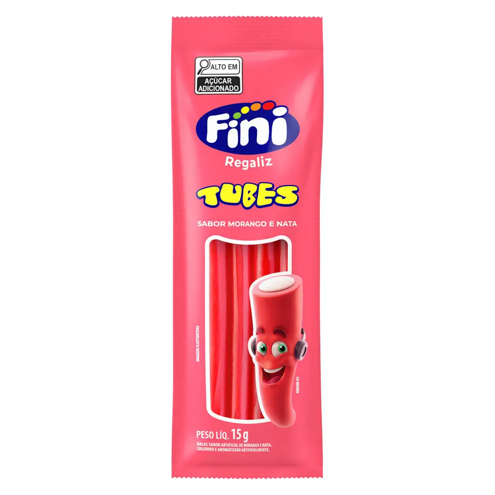 BALA FINI 15G TUBES ACIDO MORANGO
