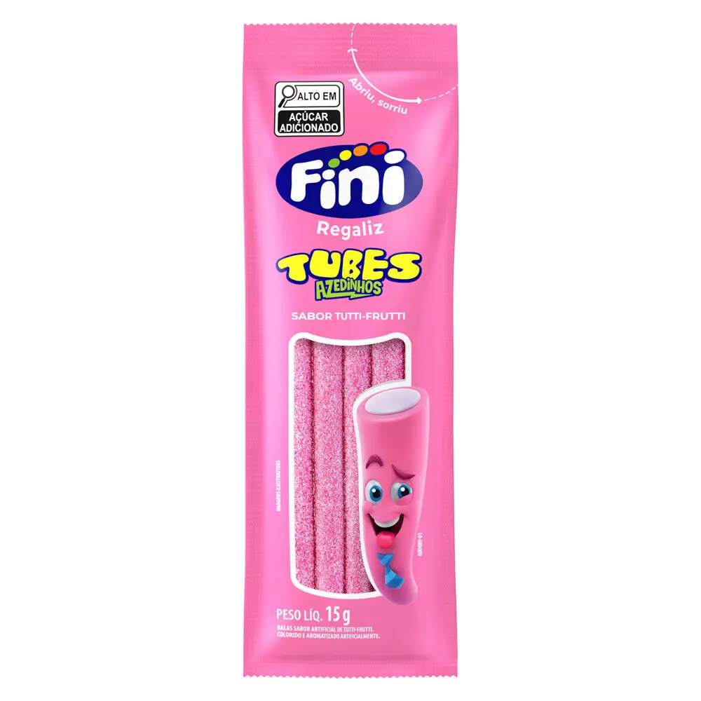 BALA FINI TUBES 15G AZEDINHOS TUTTI FRUTTI
