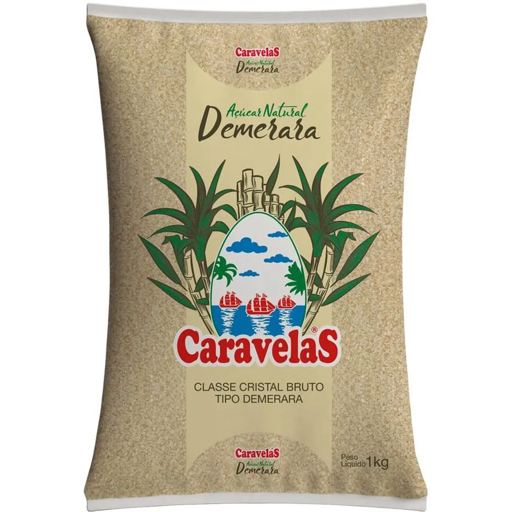 ACUCAR DEMERARA CARAVELAS 1KG
