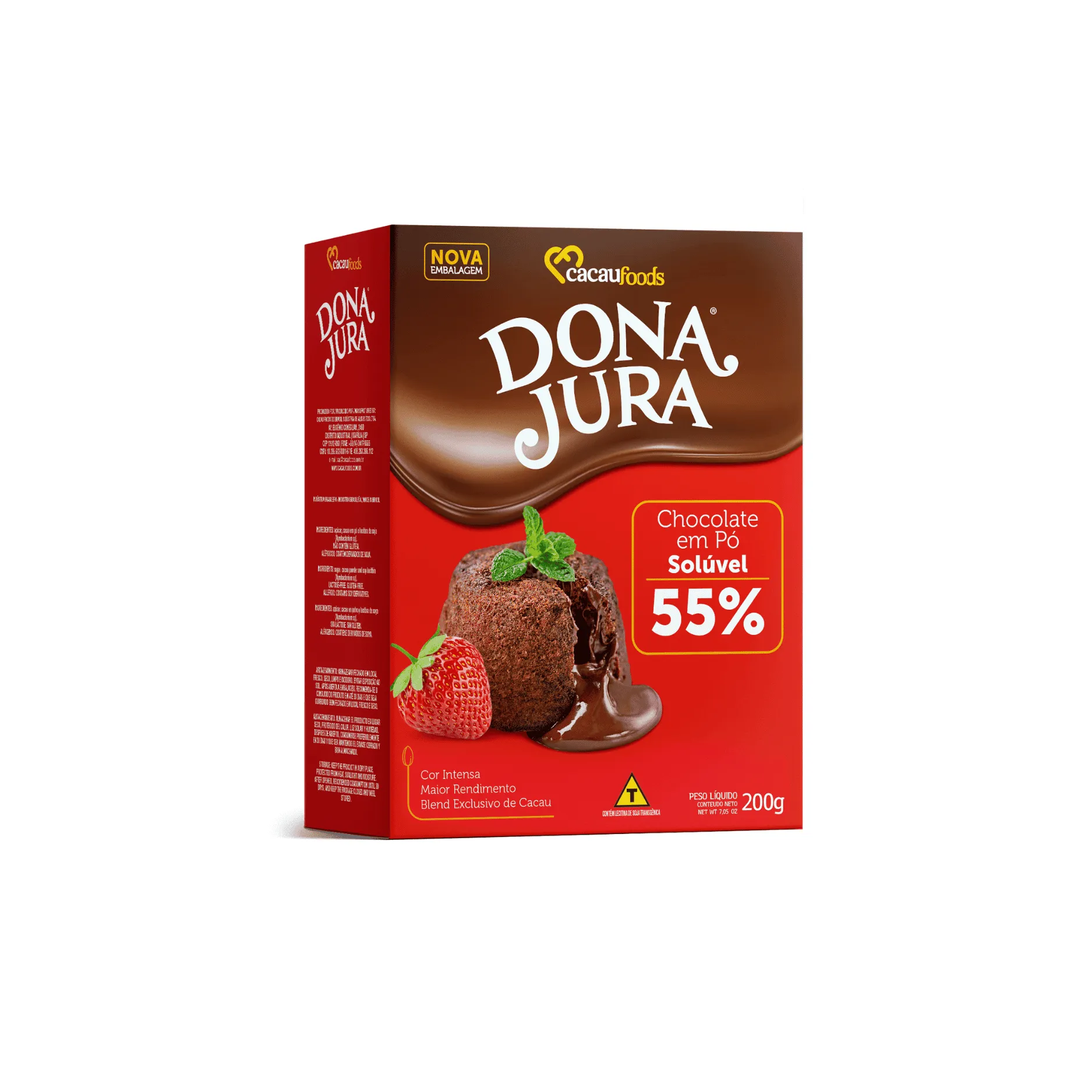 CHOCOLATE PO DONA JURA 55% CACAU 200G