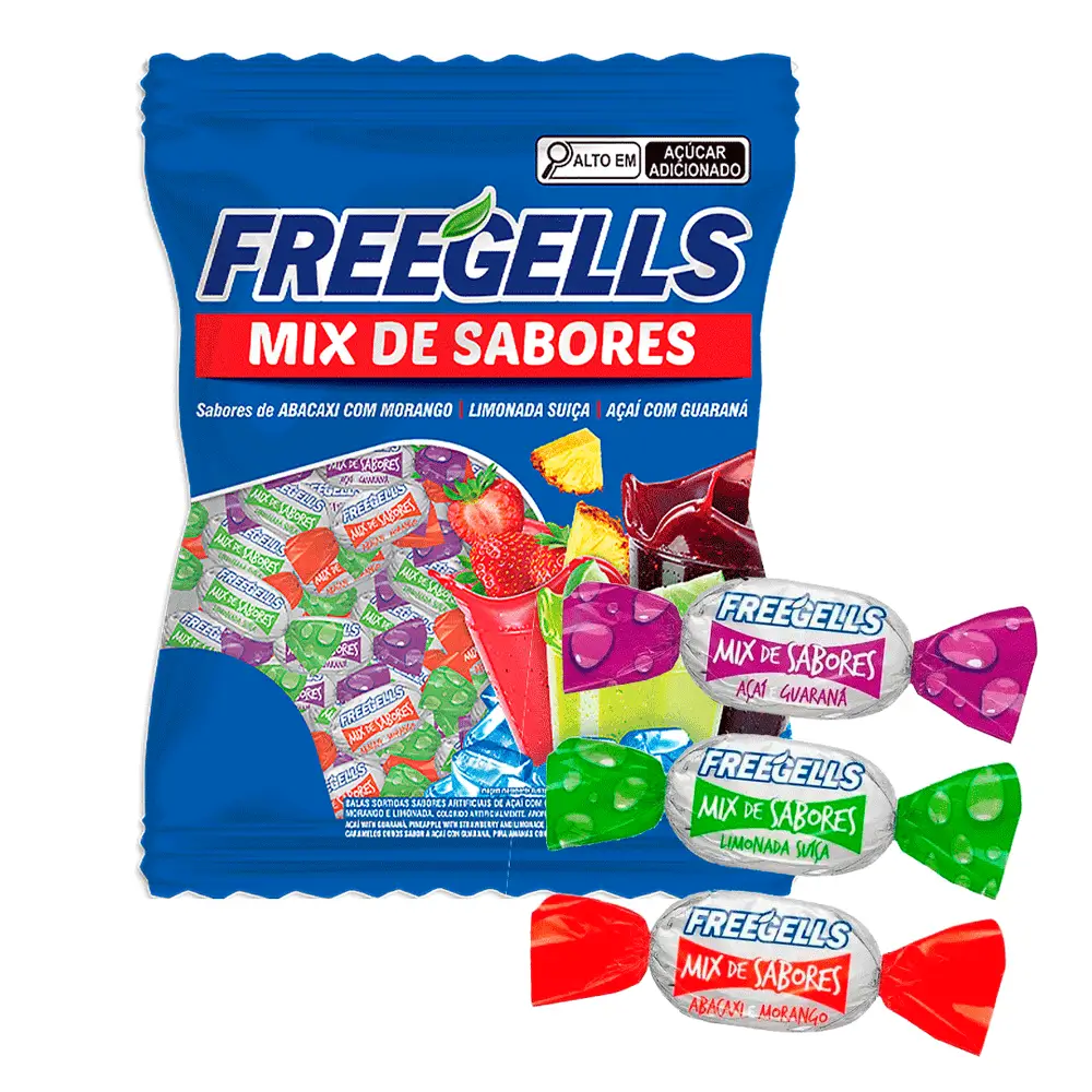 BALA FREEGELLS 475G SORT MIX AZUL