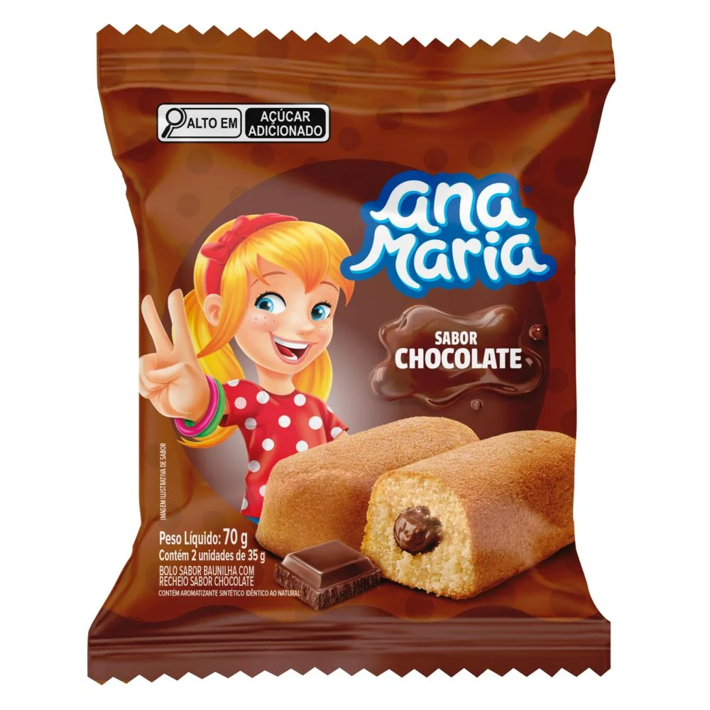 BOLINHO ANA MARIA 70G TRIPLO CHOCOLATE