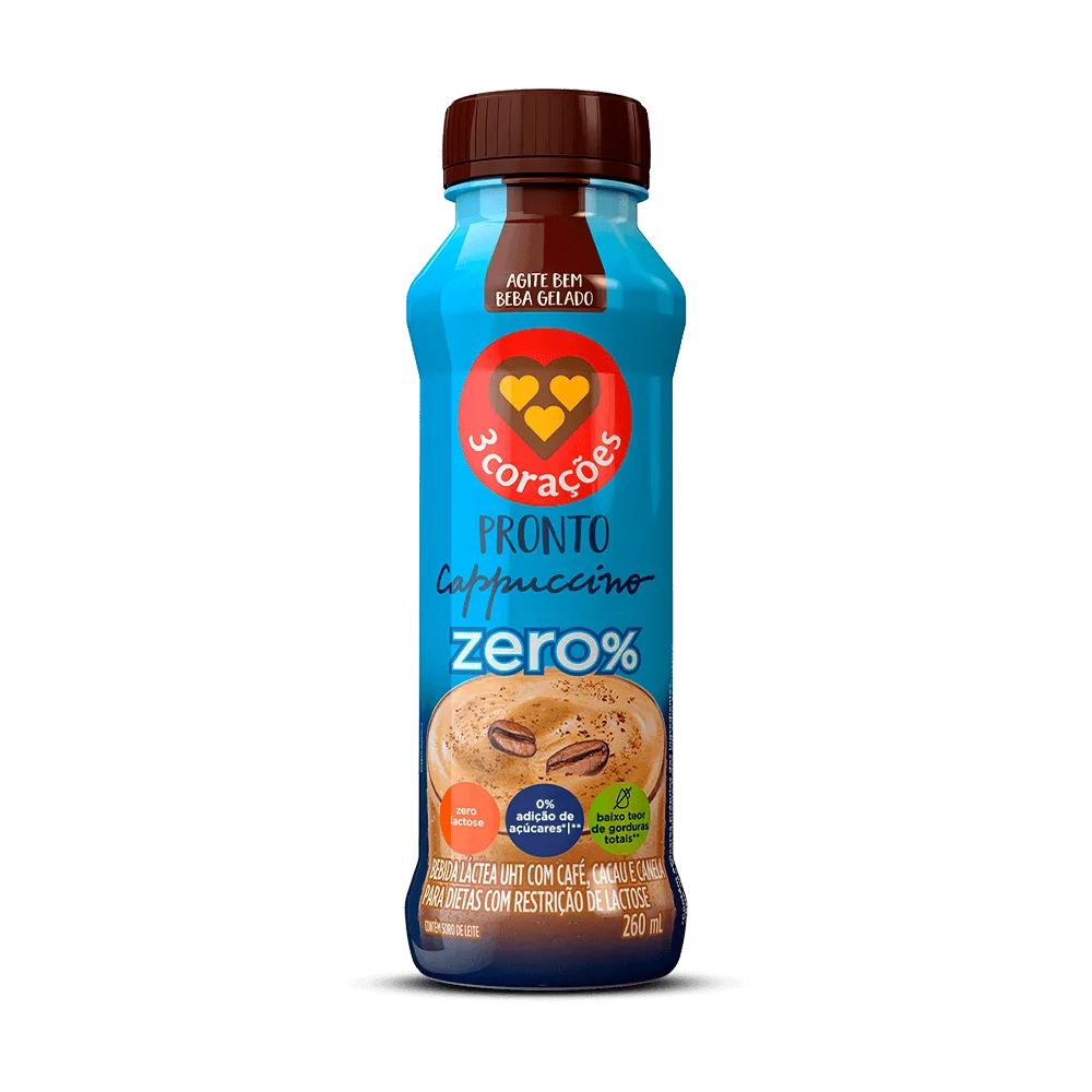 BEB LACTEA 3CORACOES CAPPUCCINO260ML ZERO