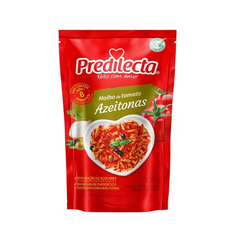 MOLHO TOMATE PREDILECTA 300G AZEITONAS