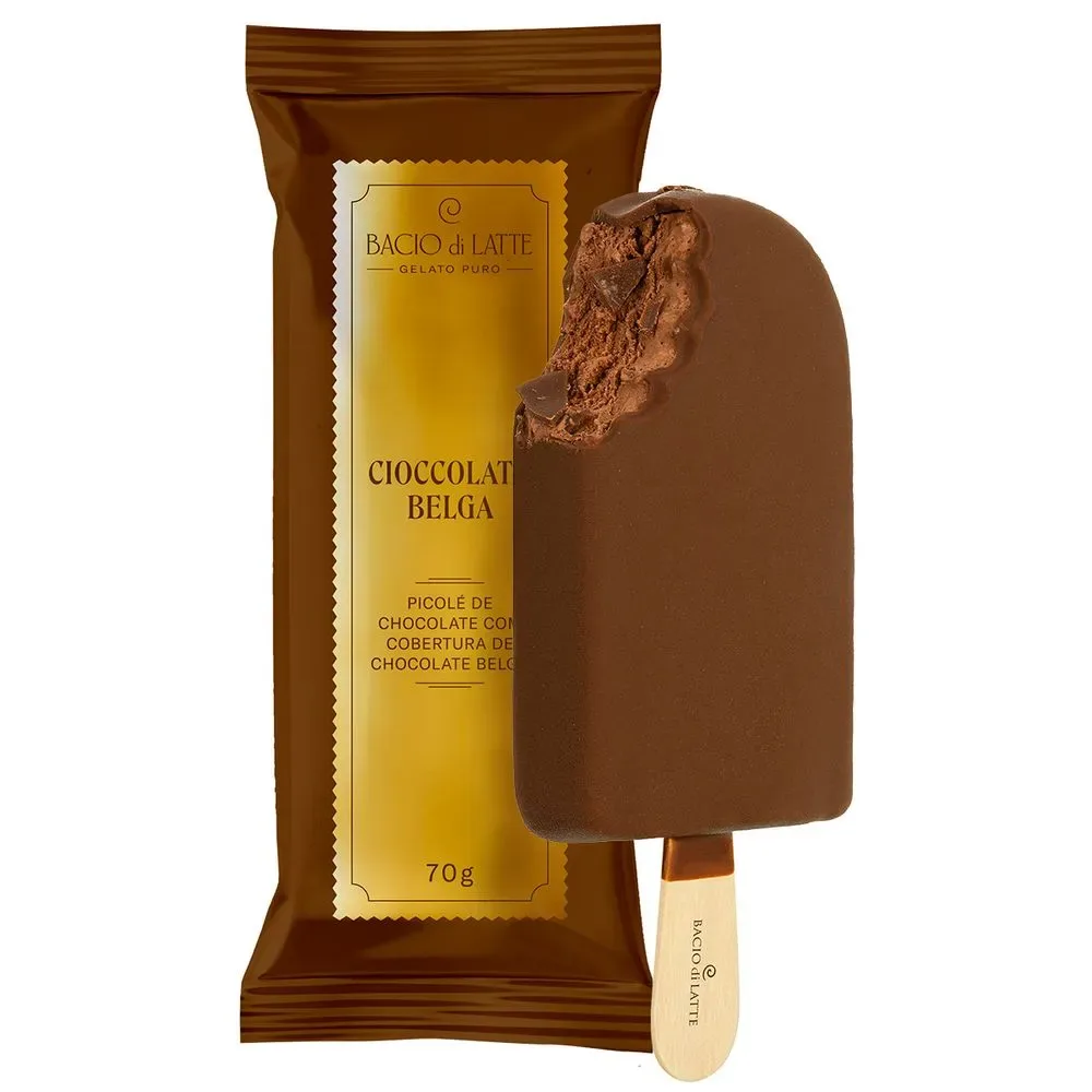 PICOLE BACIO DI LATTE CIOCCOLATO BELGA COM COBERTURA 70G