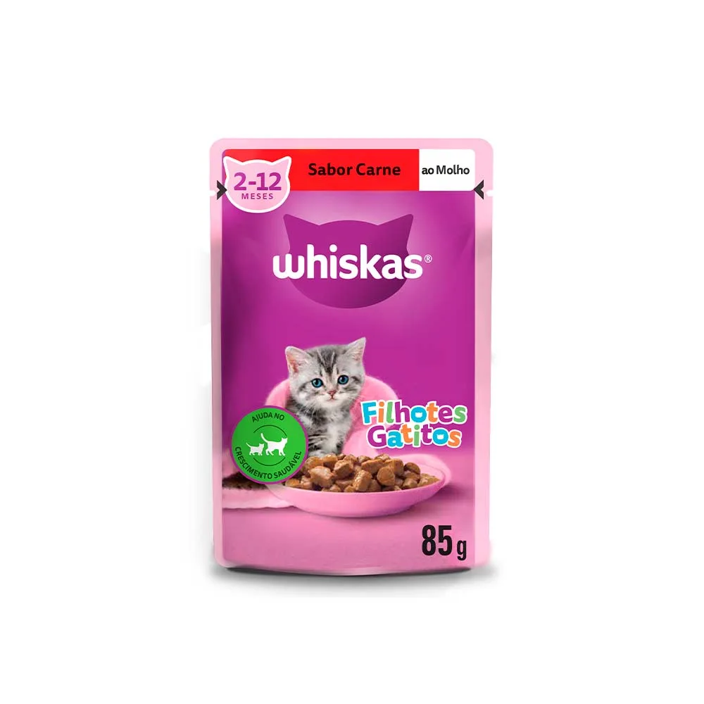 RACAO GATO WHISKAS FILHOTE 85G CARNE