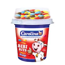 BEBIDA LACTEA BIBI BITS CAROLINA MORANGO E CONFEITOS  125G