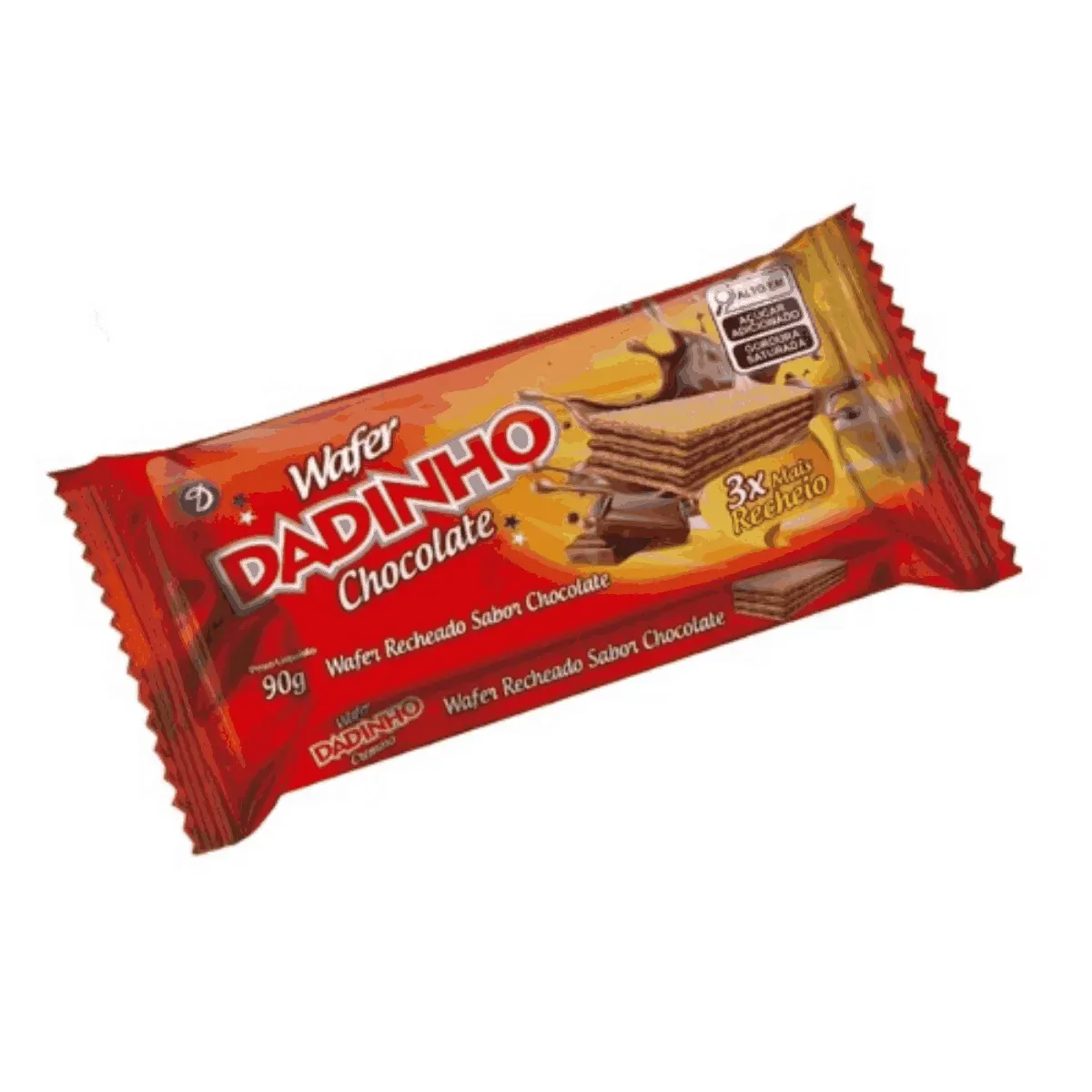 BISCOITO WAFER DADINHO 90G CHOCOLATE