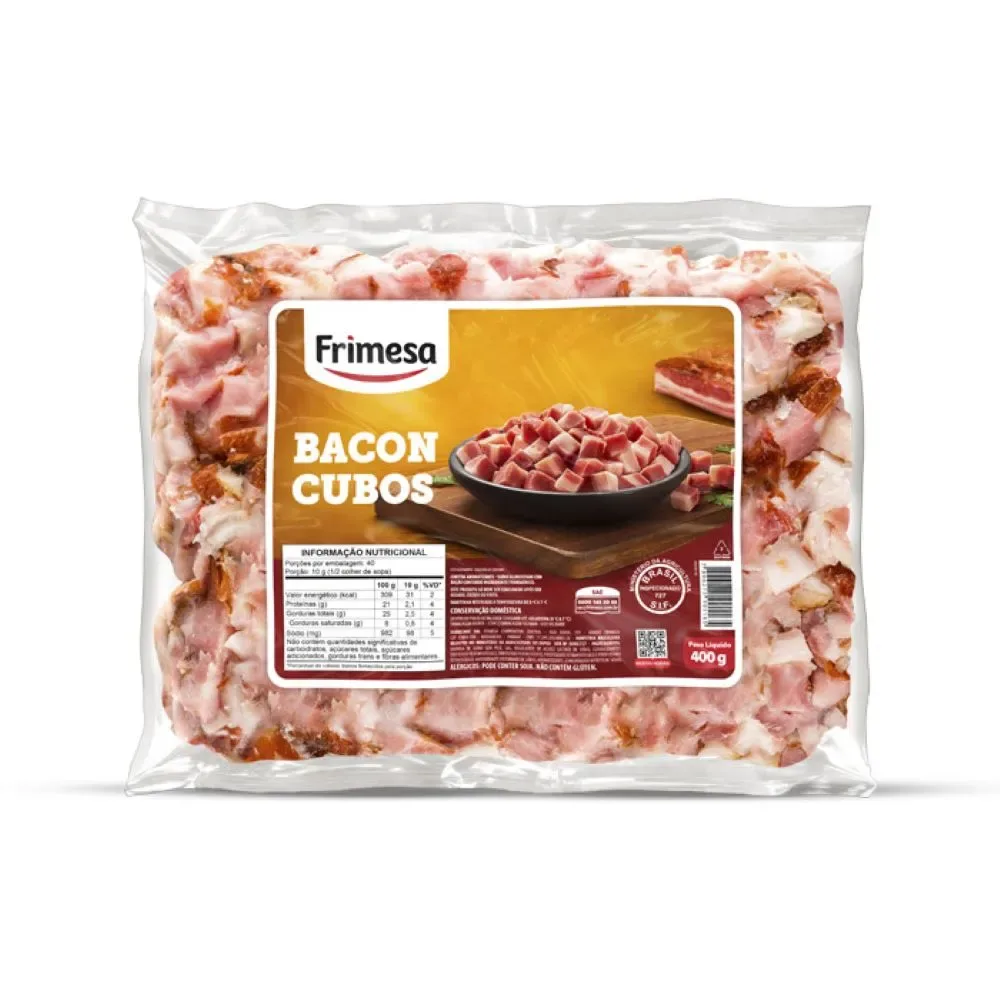 BACON EM CUBOS FRIMESA 400G