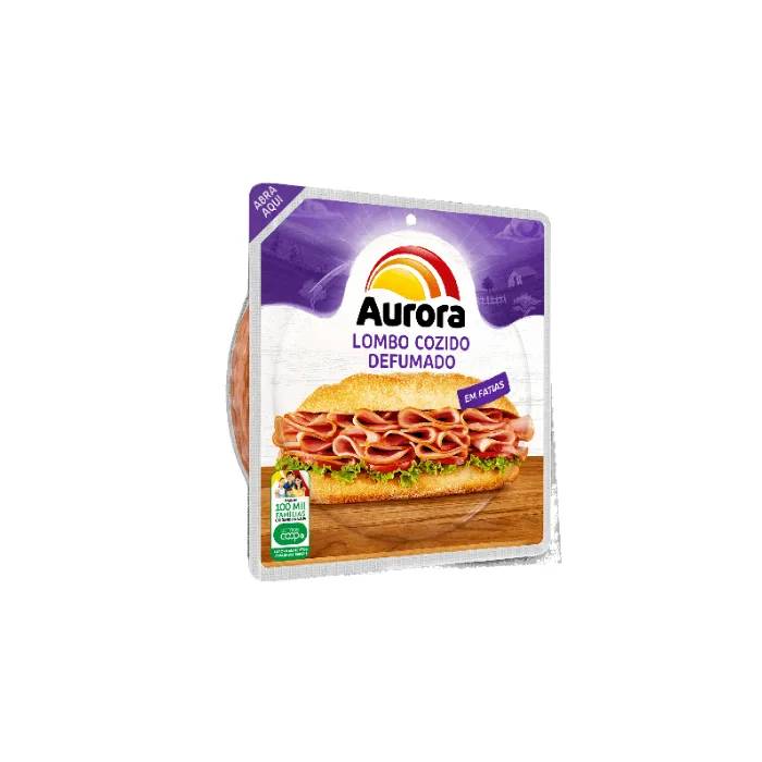 LOMBO COZIDO DEFUMADO FATIADO AURORA 180G